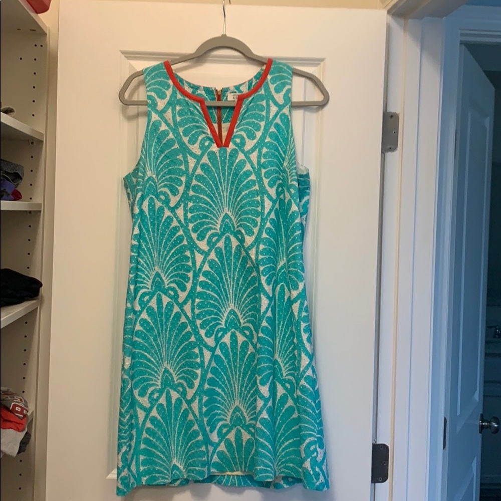 Crown and Ivy teal blue dress